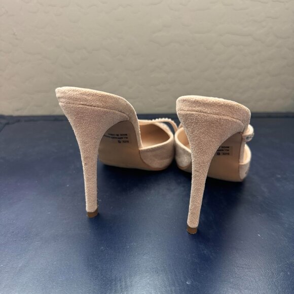 Lulus suede Pointed Toe Mule Heels Size 6 - Picture 3 of 5